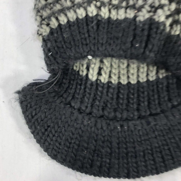 BKE BEANIE HAT CAP POM ACRYLIC GRAY PINK BEIGE ONE SIZE FITS MOST OSFM CAP - Picture 3 of 13